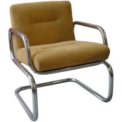 Chromed metal chair