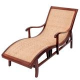 Vintage Anglo-Indian Rosewood and Cane Daybed