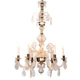 18th Century Glass and Gilt Chandelier