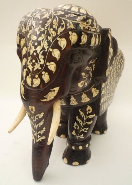 rosewood elephant statue