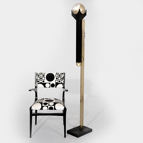 Adjustable, Magnetic Standing Lamp by Angelo Lelli, Italy c1960