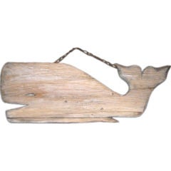 Unusual Wooden Whale Trade Sign