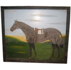 Wonderful Folky Portrait/Trade Sign of a Horse