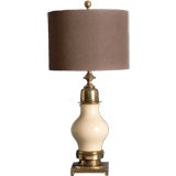 A Single Ceramic and Bronze Stiffel Table Lamp USA