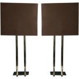 A Pair of 1950s Brass Stiffel Table Lamps USA