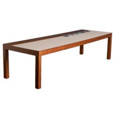 1960s Rectangular Wooden and Laminate Coffee Table