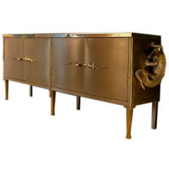 A Stunning French Christian Maas Steel Four Door Cabinet