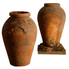 A Pair of Late 19th Century Italian Terracotta Storage Jars