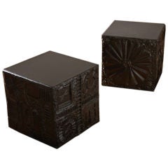 A Pair of 1970s Paul Evans Style Cubes USA