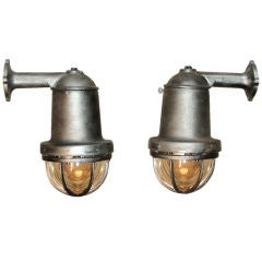 Antique Hand Polished Cast Iron Industrial Lights