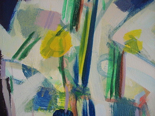 Beautiful Framed Jimmy Leuders abstract painting c.1974
