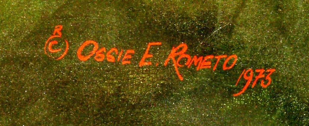 20th Century Large Oil Painting Depicting Dante Holding 