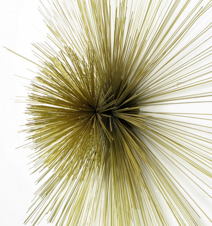 C.Jere Brass Abstract Three Dimensional Starburst Wall Sculpture 1