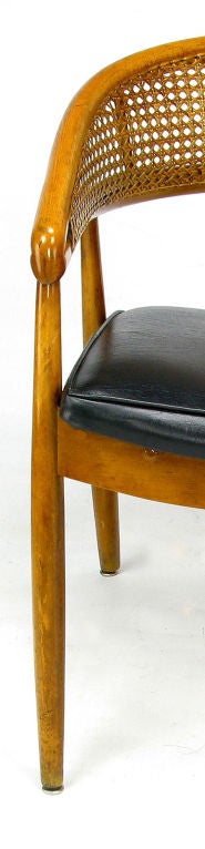 James Mont Style Bent Wood & Cane Arm Chairs 1