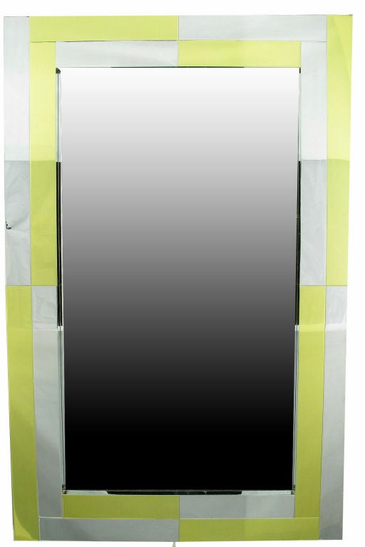 Paul Evans Chrome & Brass Cityscape  Console With Mirror 2