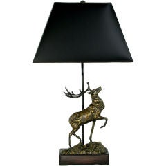 Chapman Cast Bronze Stag Table Lamp