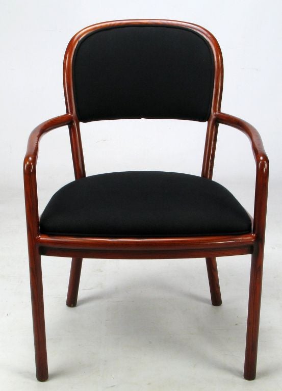 Late 20th Century Rare Ward Bennett Set Of Four Bent Ash Wood Chairs