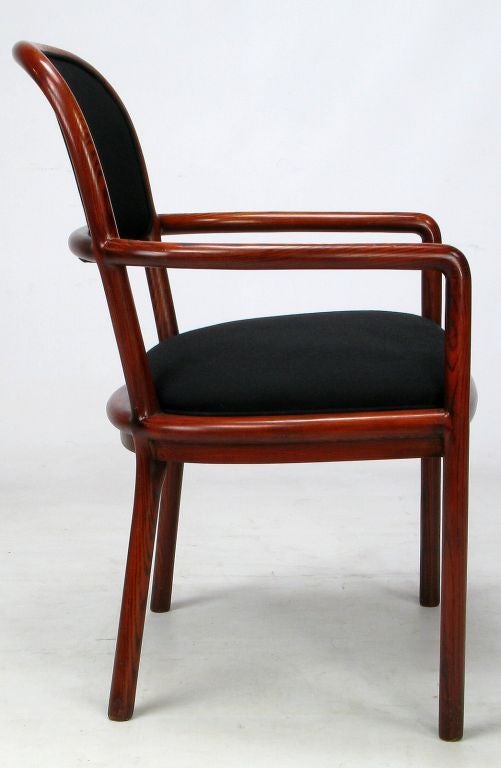 Upholstery Rare Ward Bennett Set Of Four Bent Ash Wood Chairs