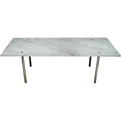 Laverne Chrome & Marble Dining Table