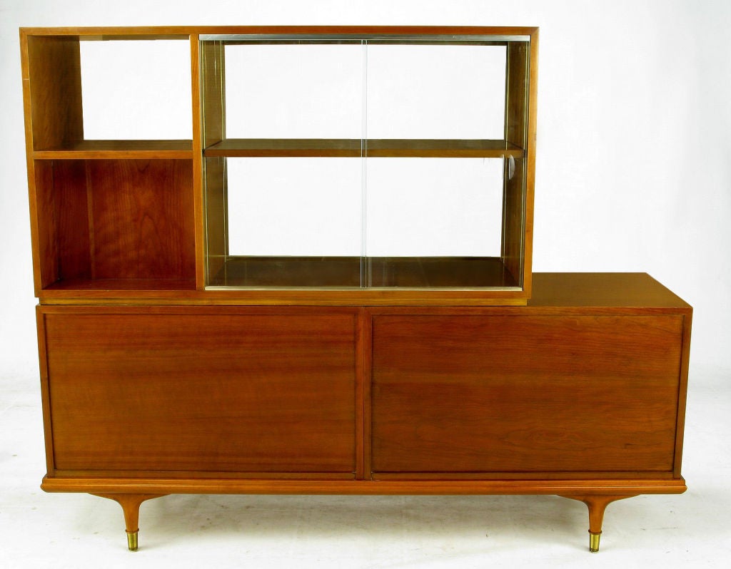 Mid-20th Century Renzo Rutili Walnut Double-Sided Cabinet