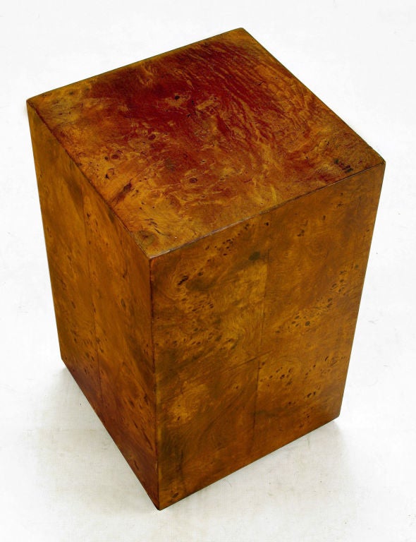 Mid-20th Century Milo Baughman Burled Walnut Pedestal Table