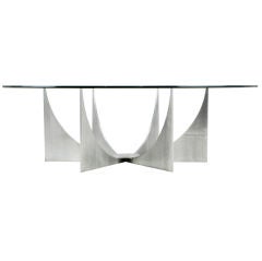 Donald Drumm Sculptural Aluminum Round Coffee Table