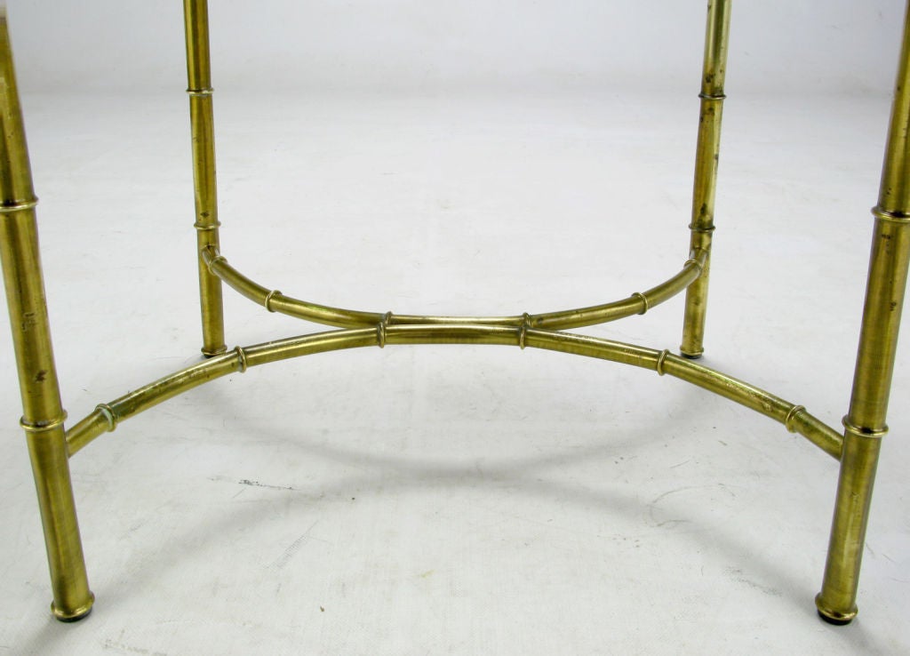 Mastercraft. Stylized Brass Bamboo Tray Table 3