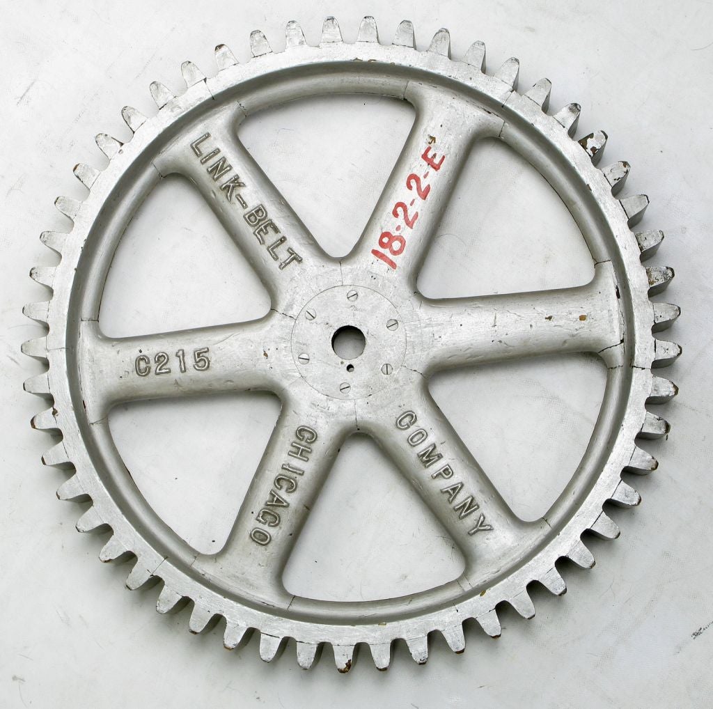 Mid-20th Century Four Wooden Gear Foundry Patterns From The Link-Belt Co