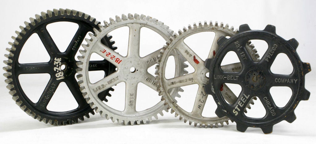 Four Wooden Gear Foundry Patterns From The Link-Belt Co 2