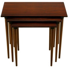 Set Of Three Rosewood Nesting Tables