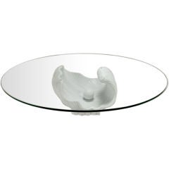 Frost White Shell Coffee Table With Pearl After Serge Roche