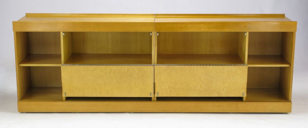 Late 20th Century Brian Palmer For Baker Birdseye Maple Modular Cabinet