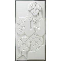 1970 Sea Nymph Relief In White Resin By Harry Wysocki