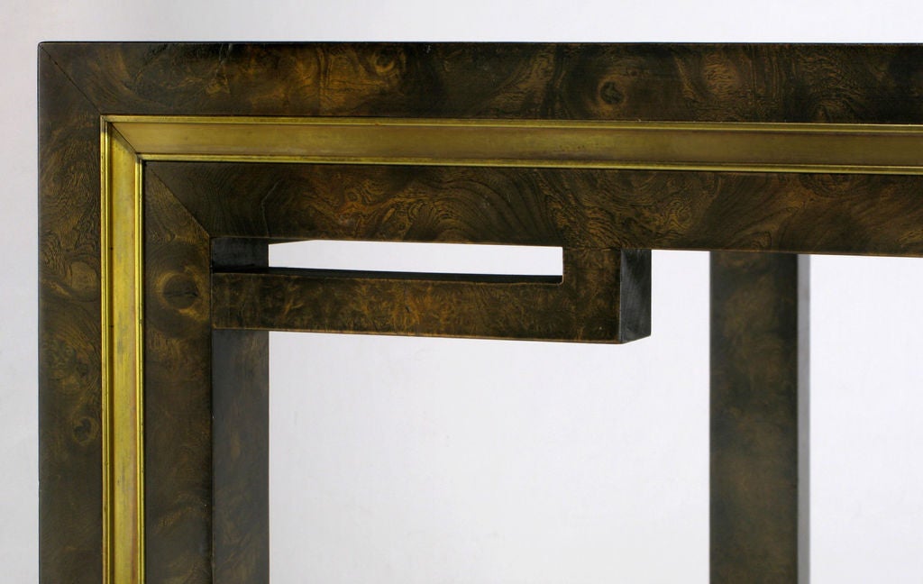 Mastercraft Amboyna Burl & Brass Dining Table 3