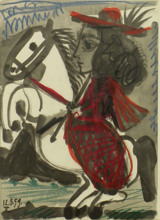 Picasso Print Of A Woman On Rearing Horse
