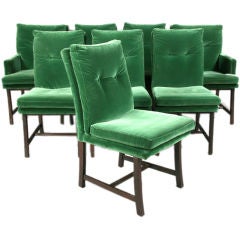 Set of Eight Dunbar Style Dining Chairs