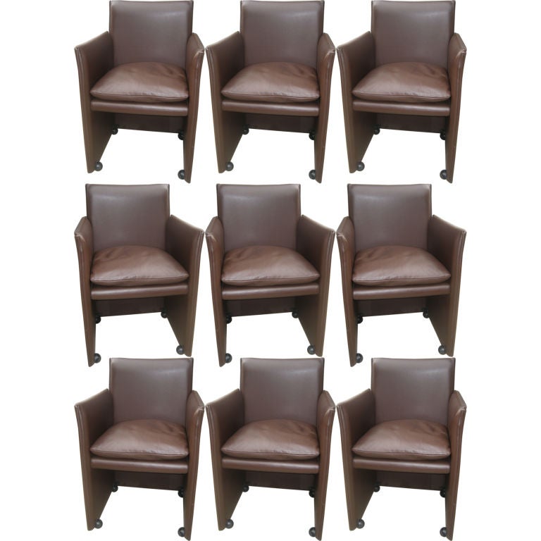 Set of 9 Cassina Break Chairs by Mario Bellini