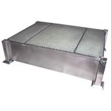 A large English sterling and shagreen deco box
