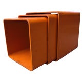 Vintage orange cube tables