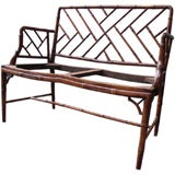 Vintage Faux bamboo Bench