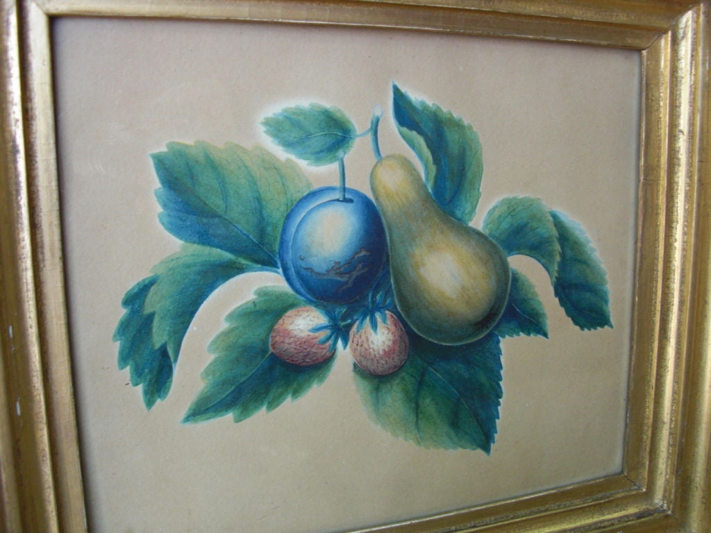 Pair of 19th century Scottish fruit waterclors 2