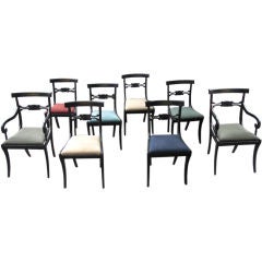 A set of 8 Regency style dining chairs