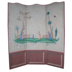 French neoclassical paper screen circa 1800