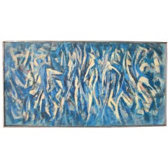 Mid century Abstract Oil on canvas by Ray Ridabock