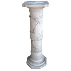 late 19th century classical style alabaster pedestal