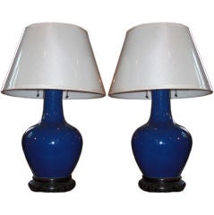 Pair of 19th century Chinese vases mounted as lamps