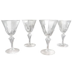 Set of  four Venetian wine glasses.
