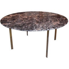 Knoll marble-top coffee table on Mies Van der Rohe base Knoll marble-top coffee table on Mies Van der Rohe base