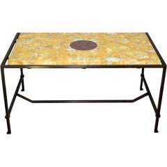 A Marble and Bronze Coffee Table