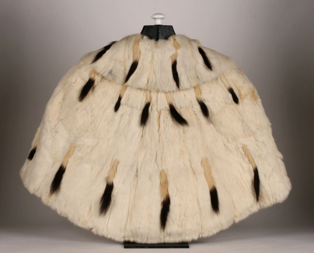 Fine silk-lined Ermine cape made by Richard Jeffs Furrier, Regent Street, London.<br />
This shawl cape was produced for the Russian market, for someone of the highest rank, likely a member of the Imperial Tsar's family.<br />
The haute couture